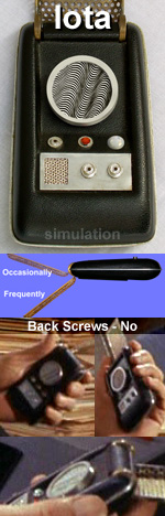 Star Trek TOS original "Iota" dummy communicator prop details - HeroComm.com