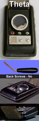 Star Trek TOS original "Theta" dummy communicator prop details - HeroComm.com